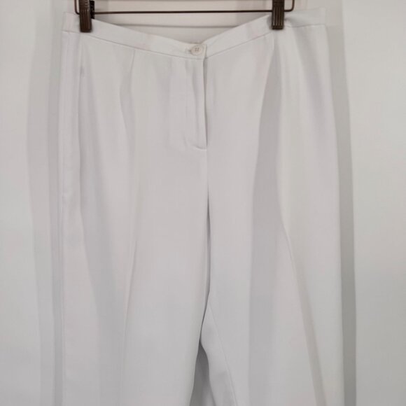 Pendleton Womens White Polyester Dress Pants lined  Size 10 short ankle - Picture 2 of 11